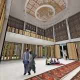 13. Desain Interior View ke Area Utama Sholat